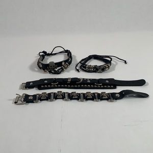 Men’s costume rocker goth subculture wristbands